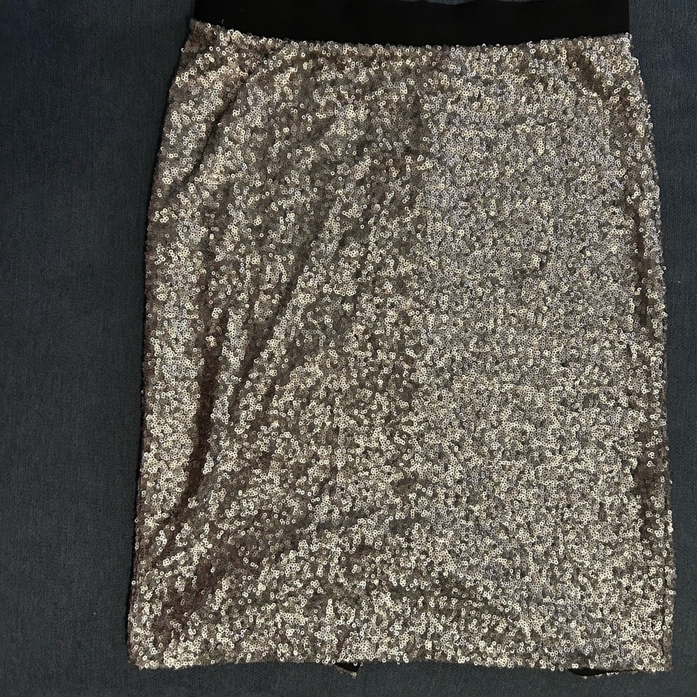 Maurices Champagne Sequin Pencil Skirt